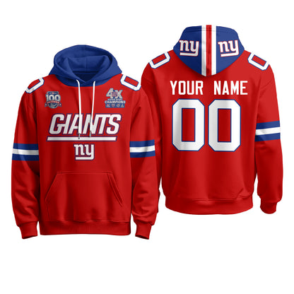 NYG 4X Champs S.Bowl Custom Hoodie - Stitched