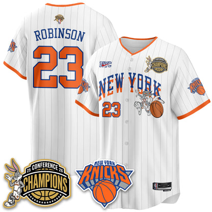 New York Knicks 2026 NBA Finals x Bunny Vapor Jersey V2- Stitched