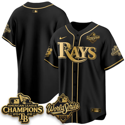 TB 2026 AL Champions Black Gold Edition Vapor Jersey V2- Stitched