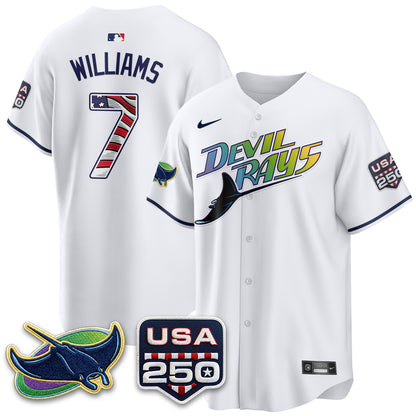 Tampa Bay Rays Independence Day USA 2026 City Connect Vapor Jersey - Stitched