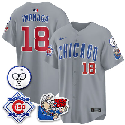 CHC 150th Anniversary Harry Caray Holy Cow Vapor Premier Limited Jersey - All Stitched V2
