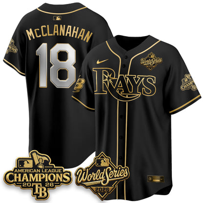 TB 2026 AL Champions Black Gold Edition Vapor Jersey V2- Stitched