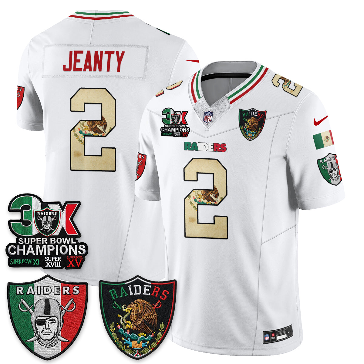 LVR 3X Champs Mexico Edition Vapor Jersey - Stitched