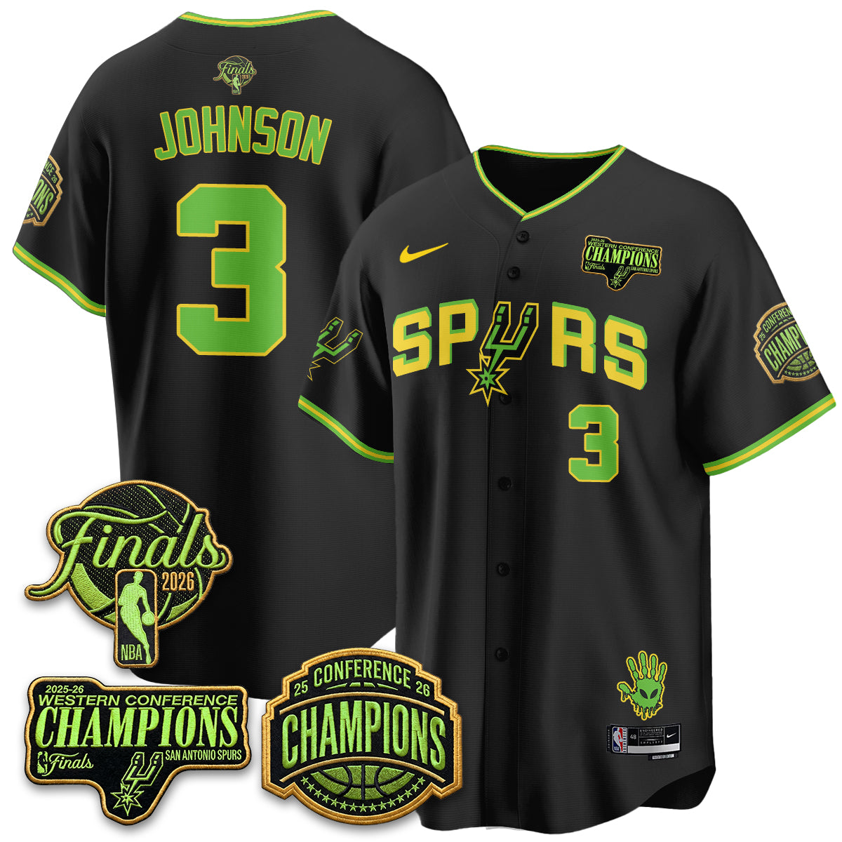 San Antonio Spurs 2026 Basketball Alien Style Vapor Jersey - Stitched