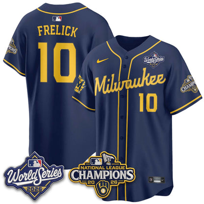 MIL W.S 26 & 2026 NL Champions Navy Jersey - Stitched