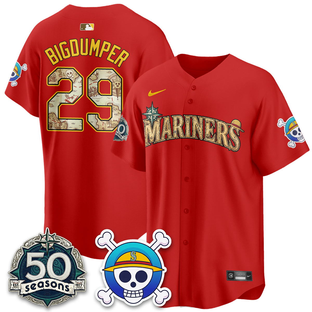 Seattle Mariners OP Japanese Cartoon Vapor Limited Jersey - Printed