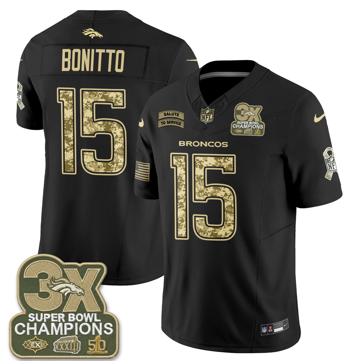 Denver Broncos 2026 Salute to Service V2 Vapor Jersey - Stitched