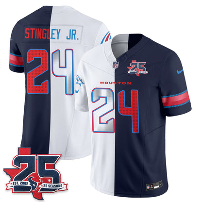 HOU Fan Gear Split Vapor Jersey - Stitched