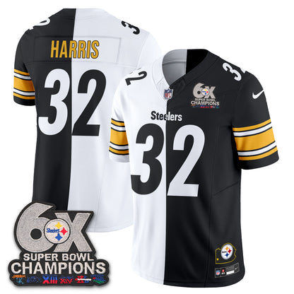Pittsburgh Steelers 6x SBowl Split Edition Vapor Jersey - Stitched