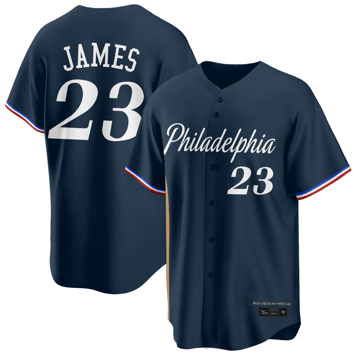 Philadelphia 76ers LeBron James #23 Vapor Baseball Jersey V2- Stitched