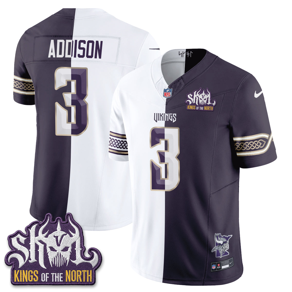 MIN 2026 Rivalries Split V2 Vapor Jersey - Stitched