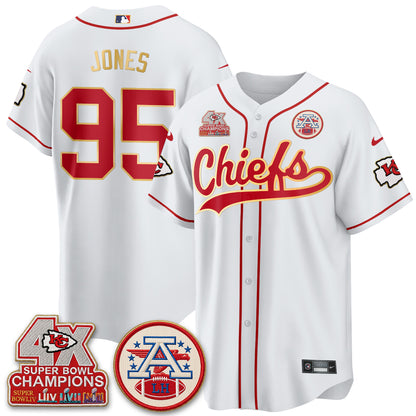 KC 4X Champs Gold Trim Edition Vapor Baseball Jersey - Stitched