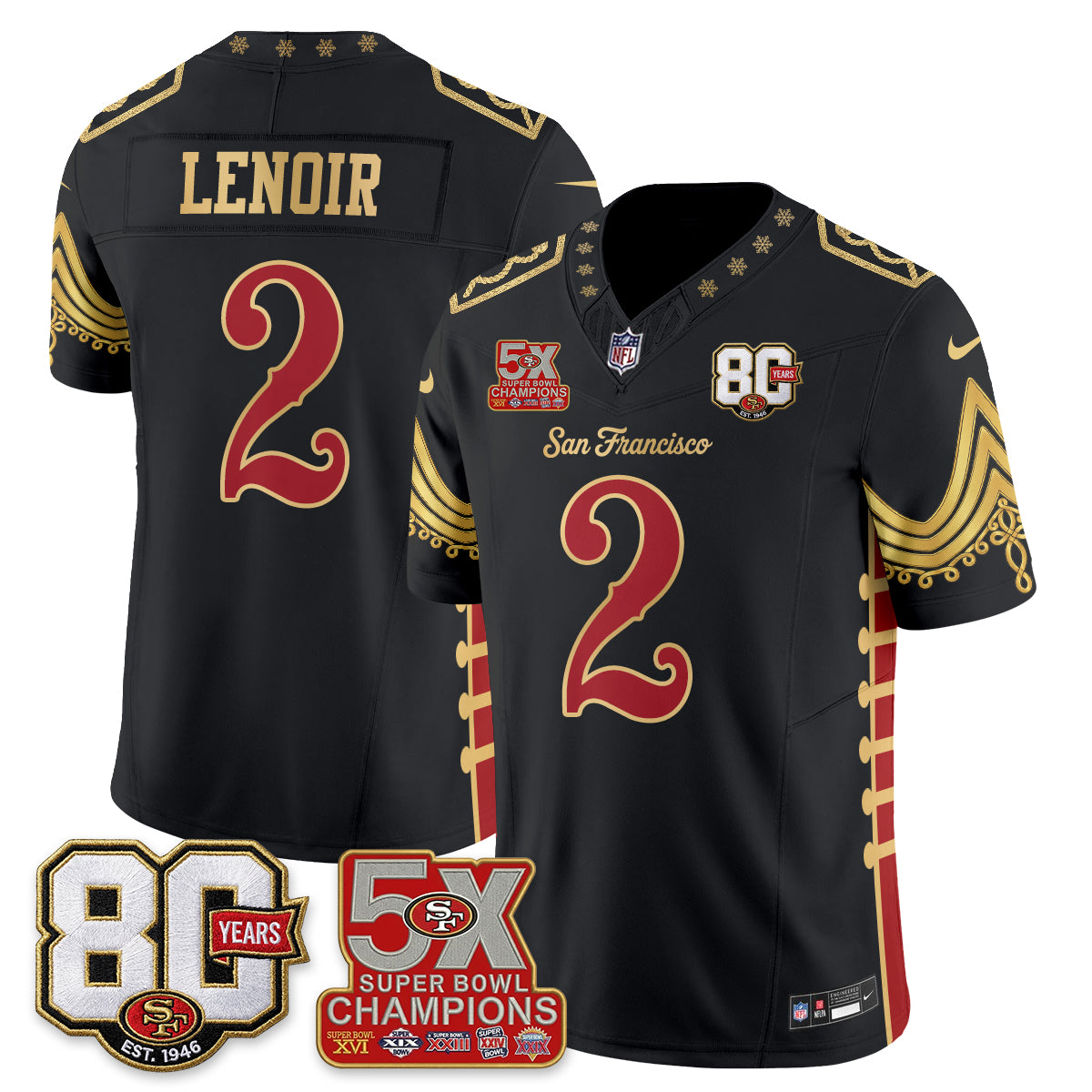SF Xmas Nutcracker Edition Vapor Jersey - Stitched