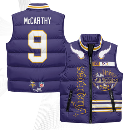 Minnesota Vikings Twin City Puffer Vest - Printed