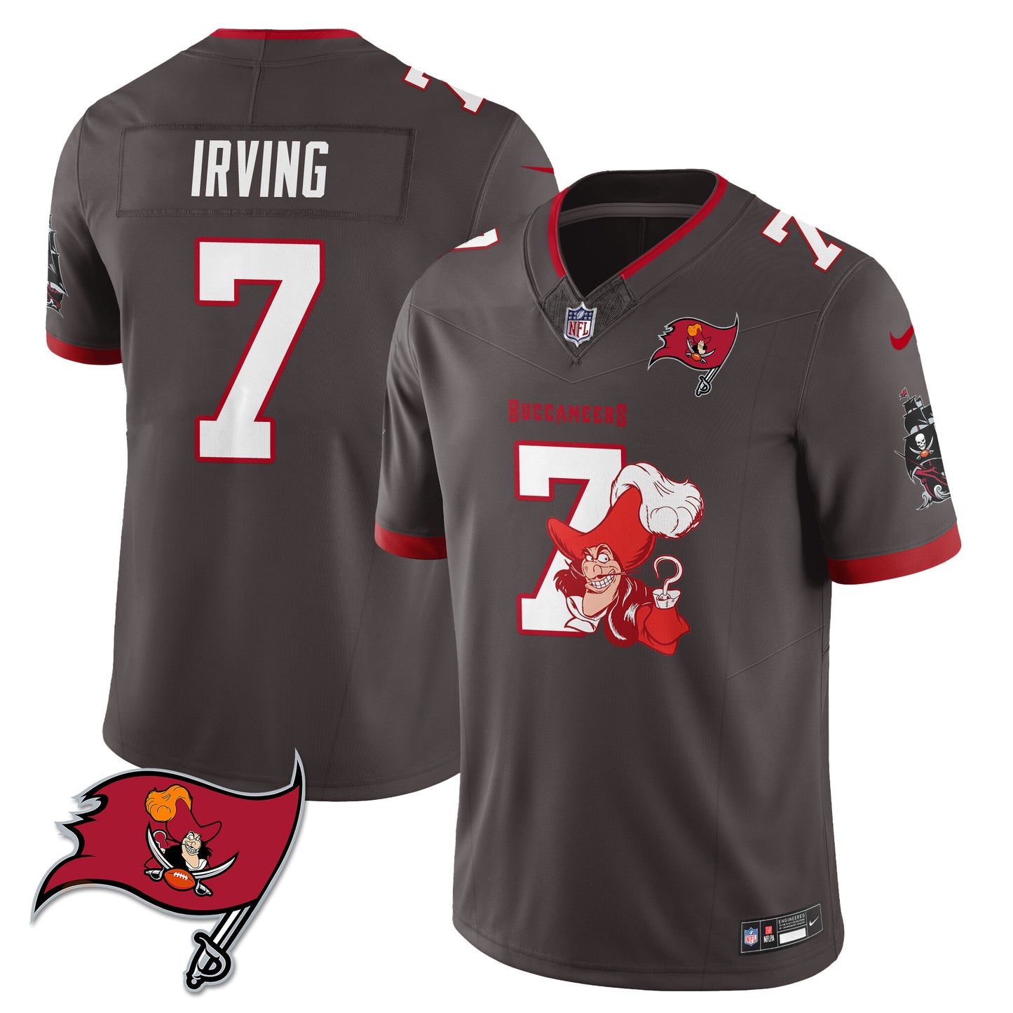 Tampa Bay Buccaneers x Red Coat Captain Edition Vapor Jersey - Stitched