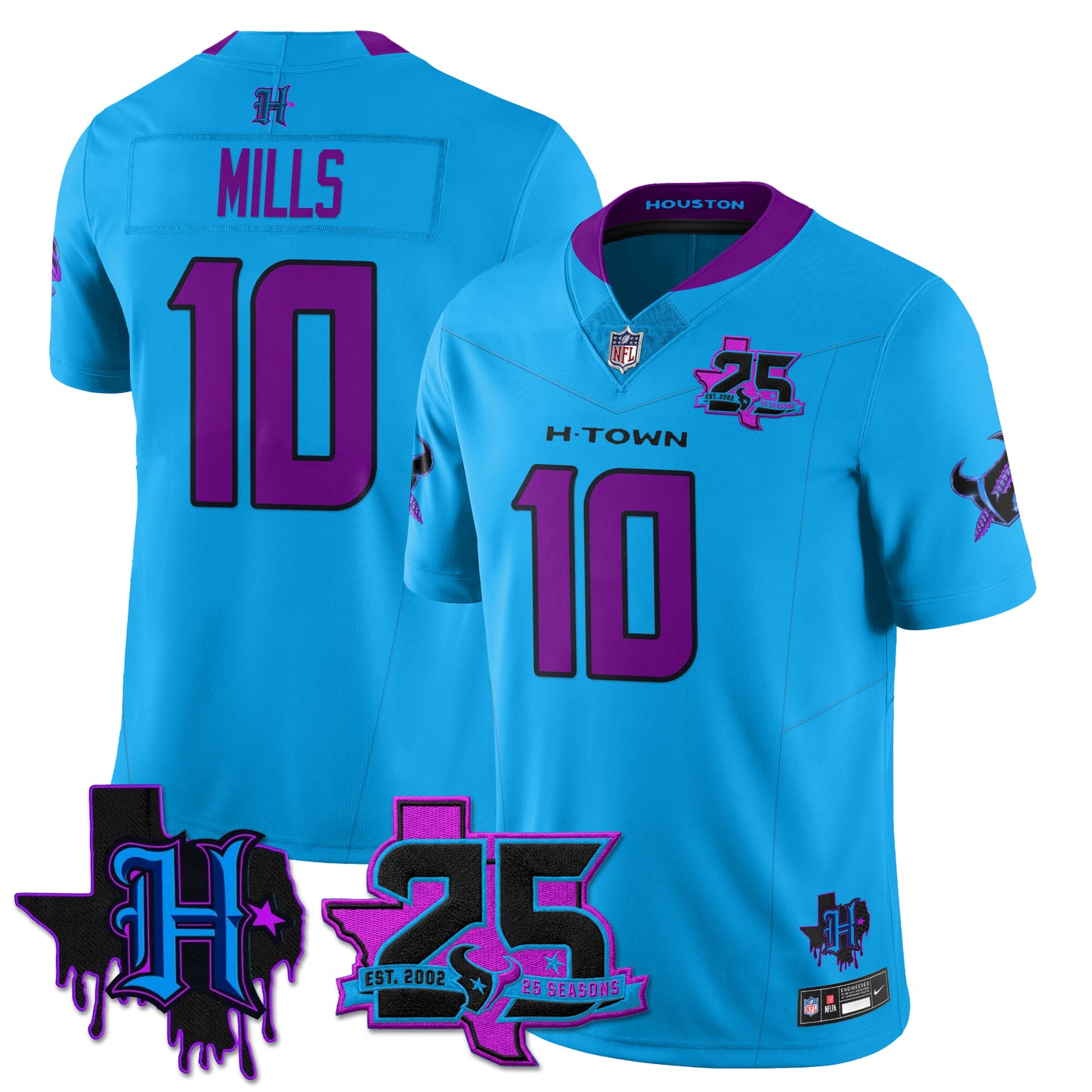HOU 25th Seasons in 2026 DJ Screw Vapor Limited Jersey - All Stitched