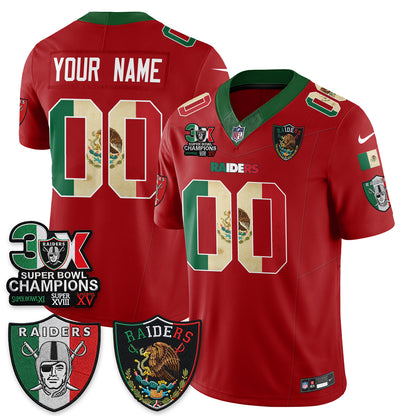 LVR 3X Champs Mexico Edition Vapor Custom Jersey - Stitched