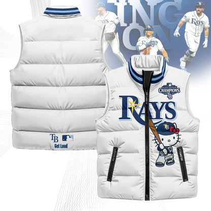 TB x Meow KT 2026 AL East Champs Puffer Vest - Printed