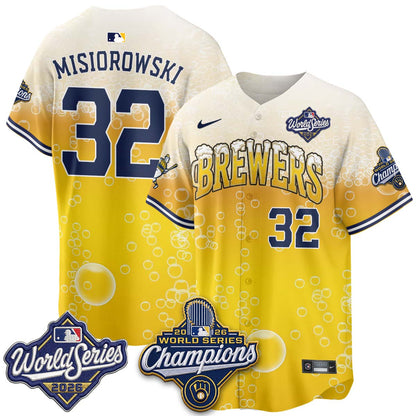 MIL "Pitcher & Pint" 2026 WS Champions Jersey - Stitched (#9) (2)