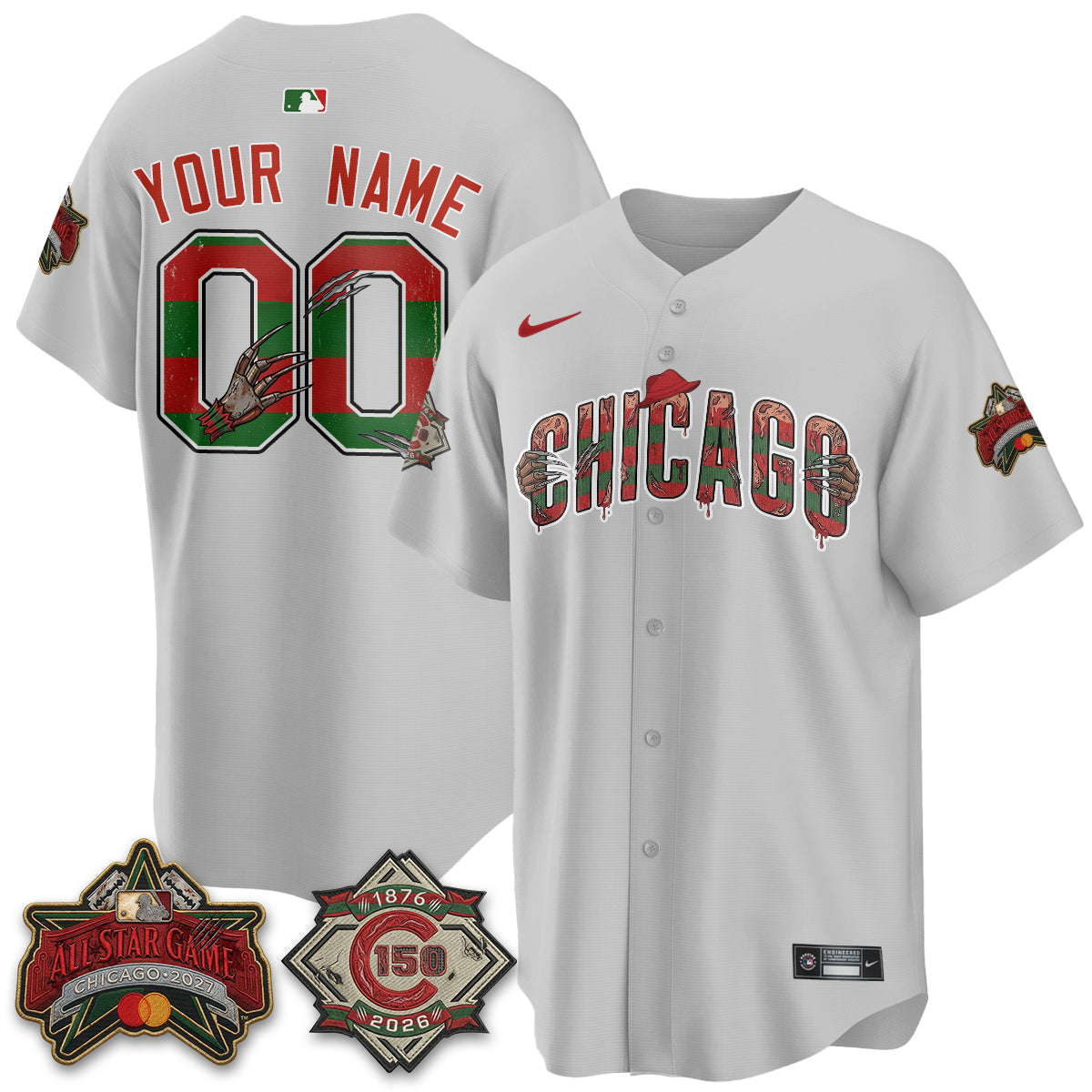 CHC A Nightmare on Wrigley Field Edition Vapor Custom Jersey - Stitched