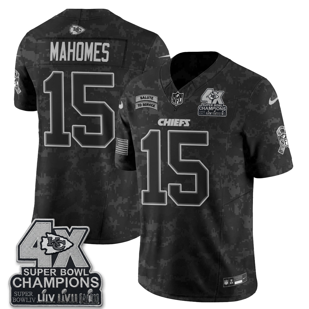 Kansas City Chiefs 2026 Salute to Service Vapor Jersey V2- Stitched