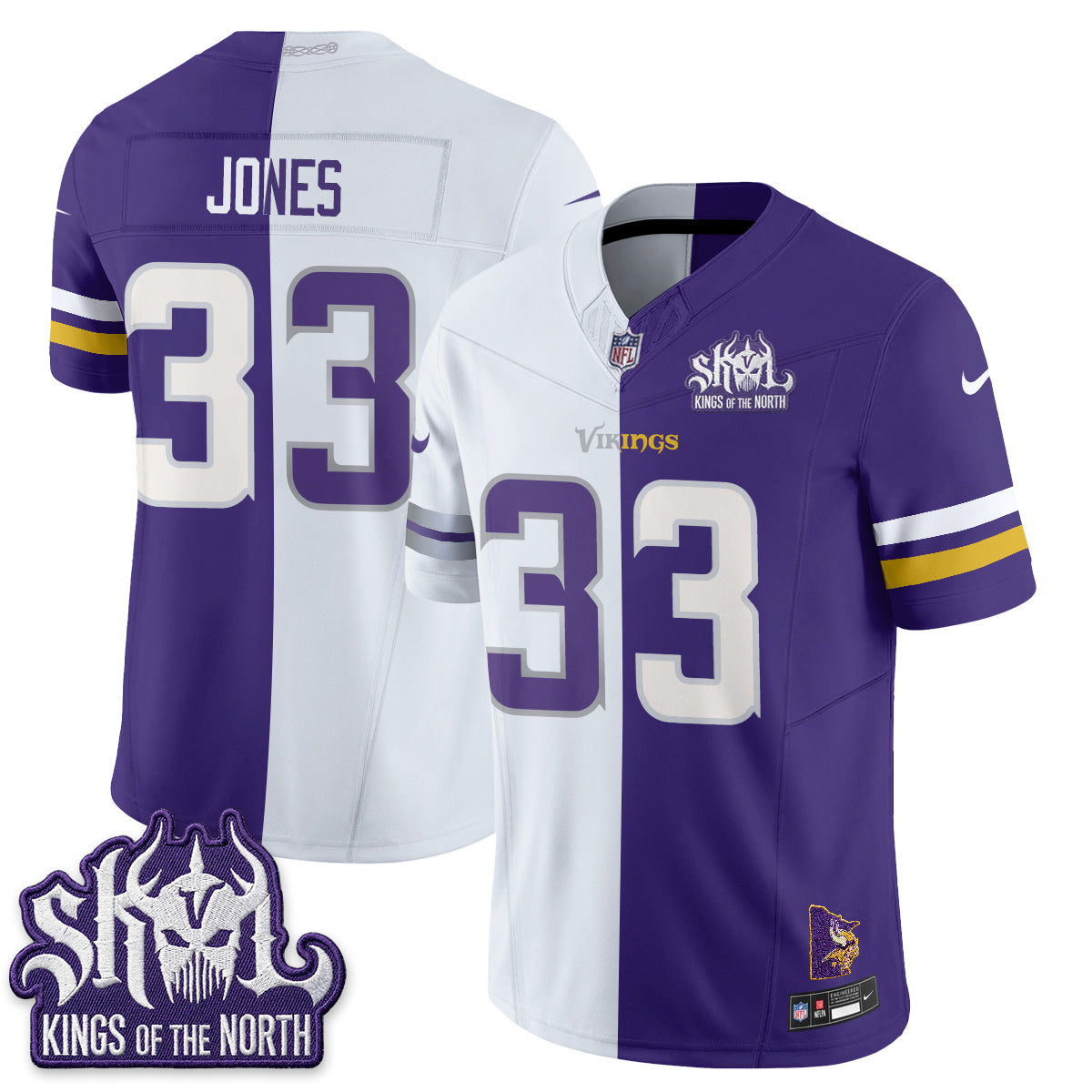 Minnesota Vikings Split Edition Vapor Jersey - Stitched