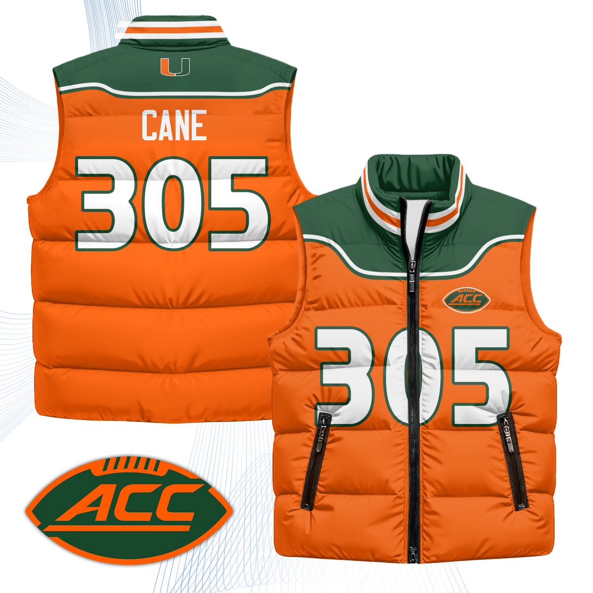 MIA 2001 Throwback Puffer Vest - Printed