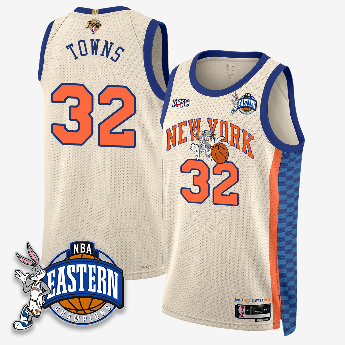 New York Knicks 2026 NBA Finals x Bunny Vapor Jersey - Stitched