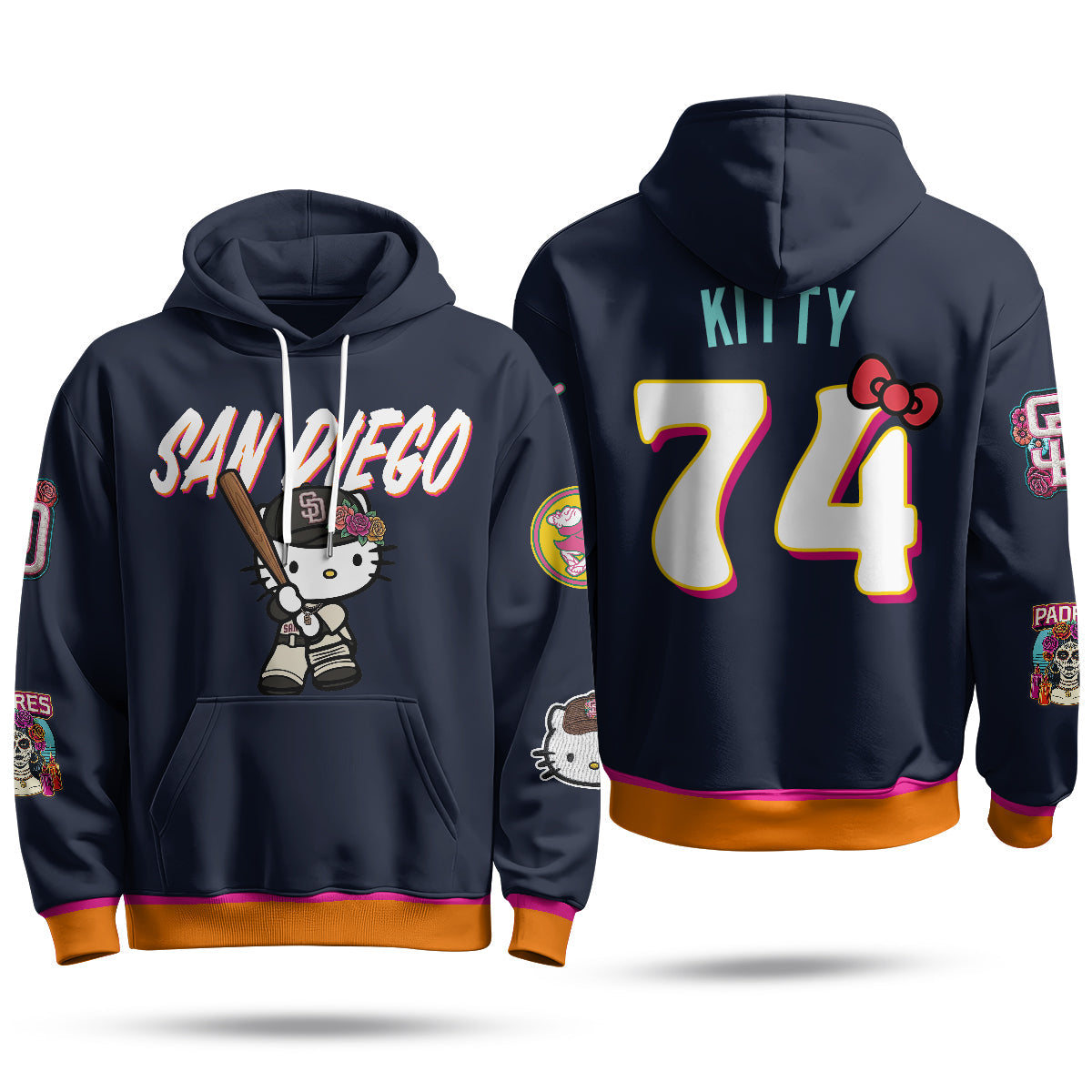 SD x Meow KT Fleece Hoodie - Printed