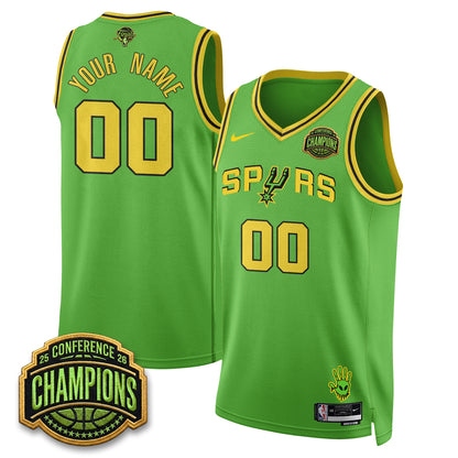 San Antonio Spurs 2026 Basketball Finals Alien Style Vapor Custom Jersey - Stitched
