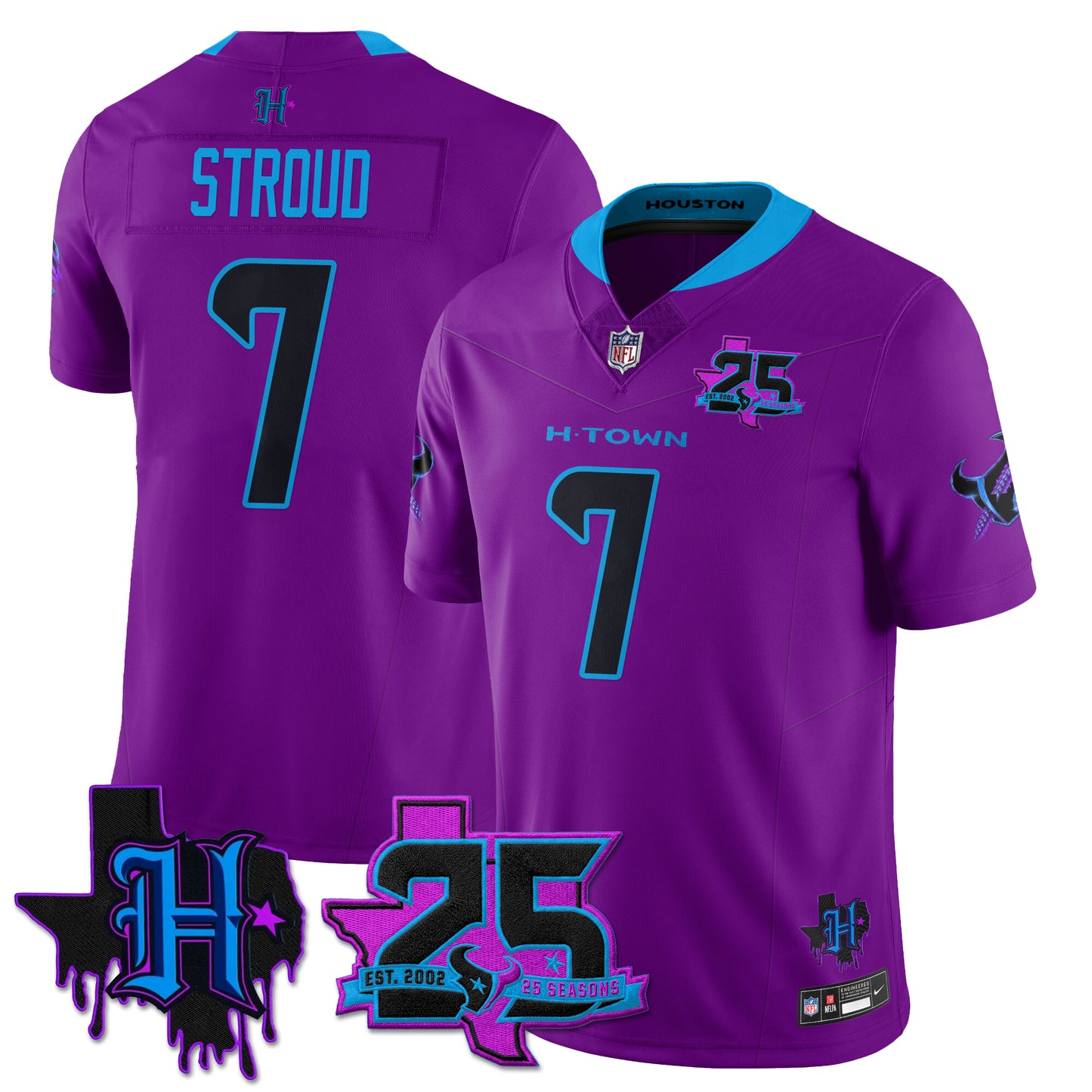 HOU 25th Seasons in 2026 DJ Screw Vapor Limited Jersey - All Stitched