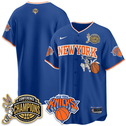 New York Knicks 2026 NBA Finals x Bunny Vapor Jersey V2- Stitched