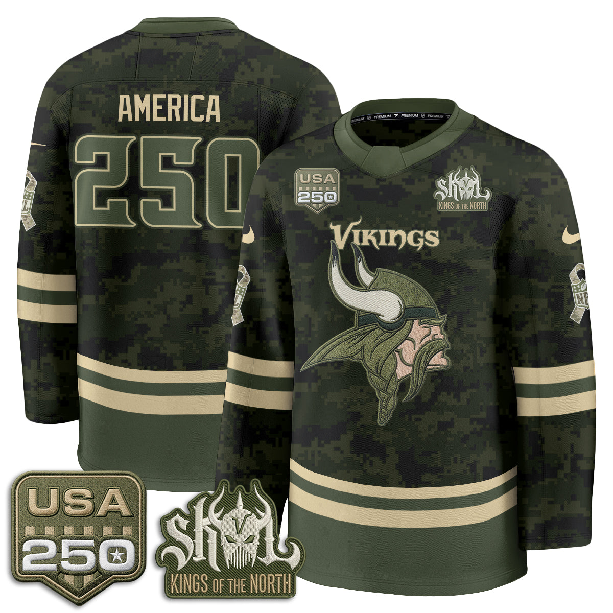 MIN 2026 Salute To Service Edition Hockey Jersey - Printed