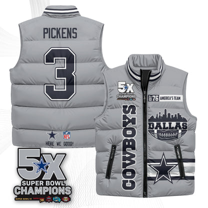 DAL "America's Team" Puffer Vest - Printed