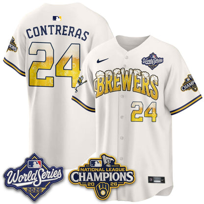 Milwaukee Brewers "Pitcher & Pint" 2026 NL Champions Vapor Jersey - Stitched
