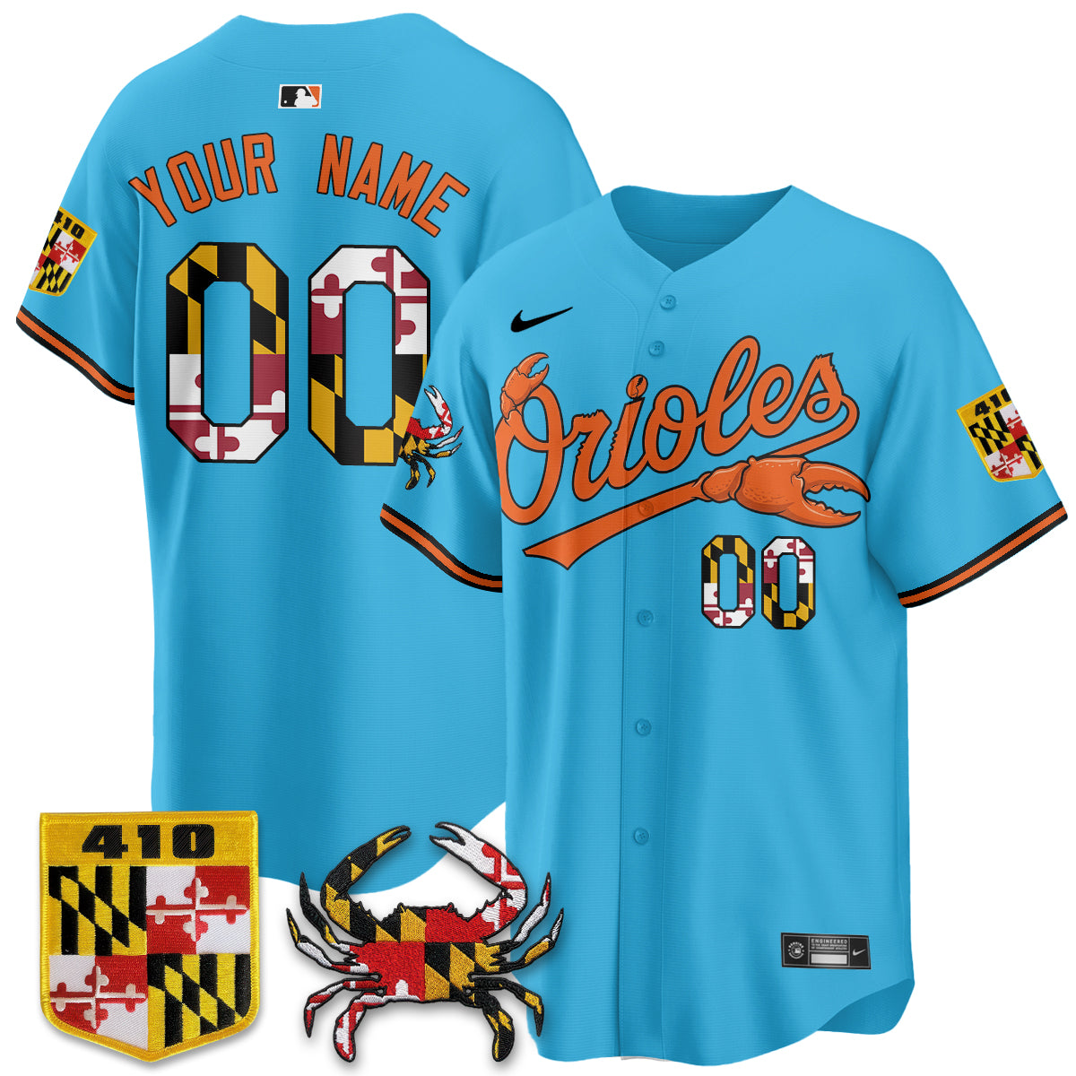 BAL Crab x Maryland Vapor Limited Custom Jersey - Stitched