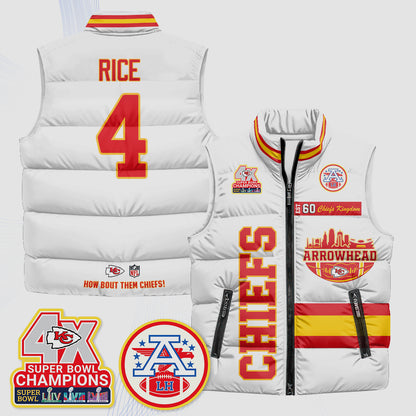 KC Arrowhead Puffer Vest - Printed