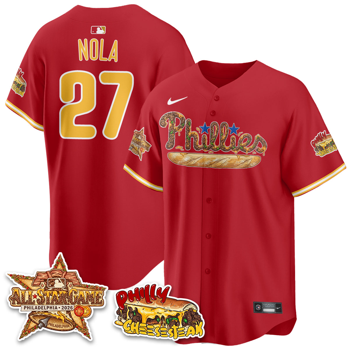 Philadelphia Phillies Cheesesteak Edition Vapor Limited Jersey - Stitched