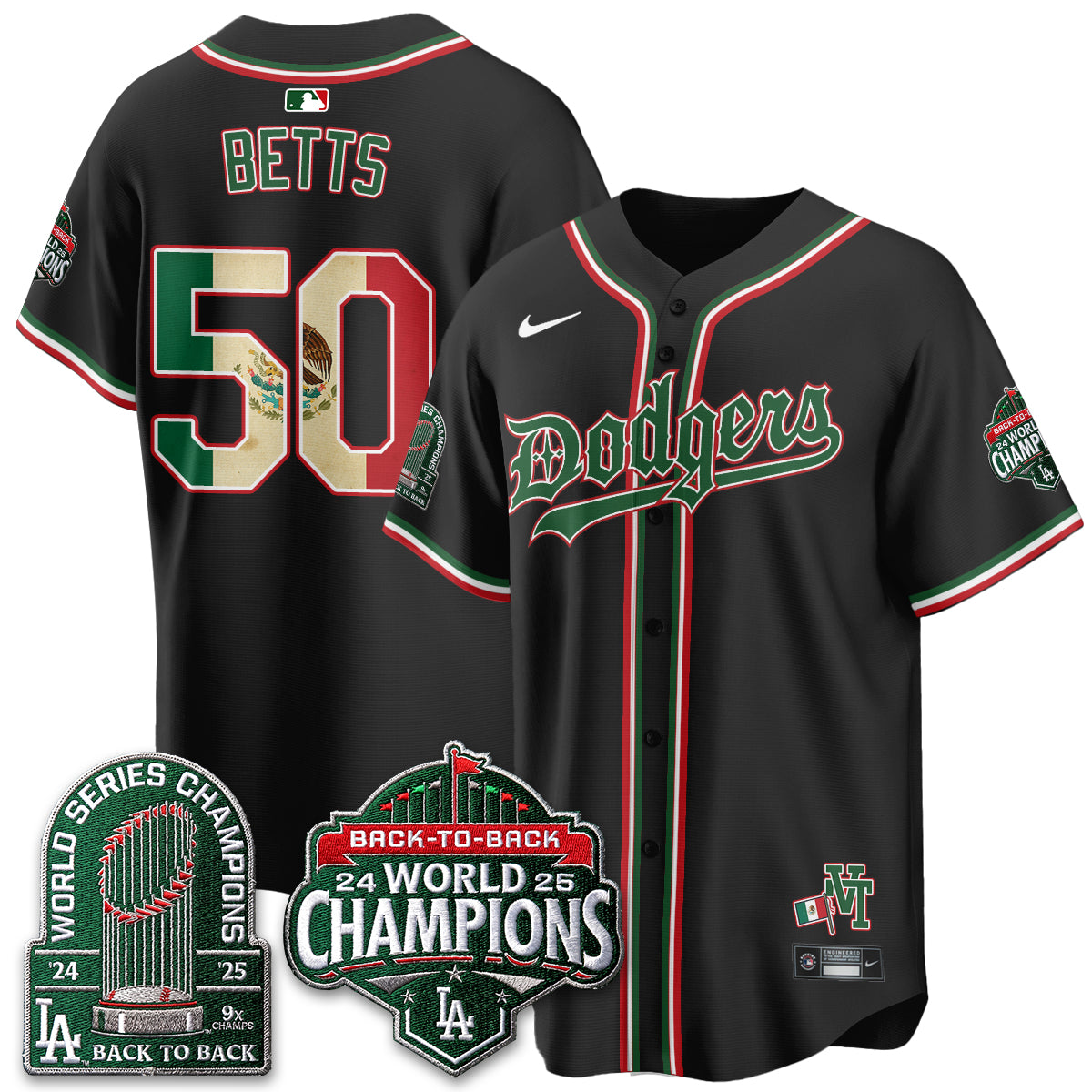 Los Angeles Dodgers x Mexico Style Vapor Jersey - Stitched