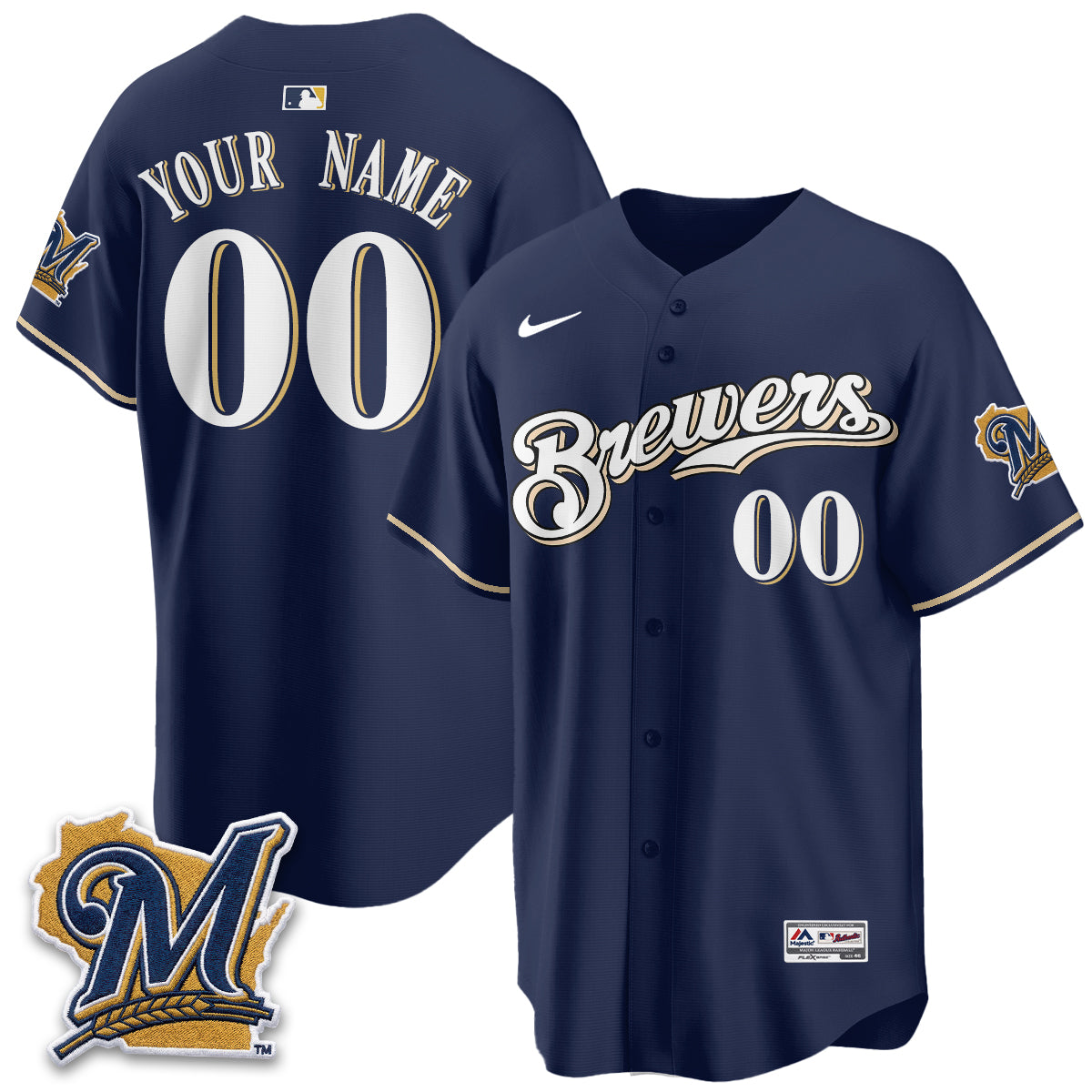 Milwaukee Brewers "Legacy Edition" Vapor Custom Jersey - Stitched