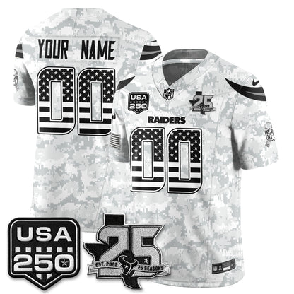Houston Texans 2026 Salute to Service Edition Vapor Custom Jersey - Stitched