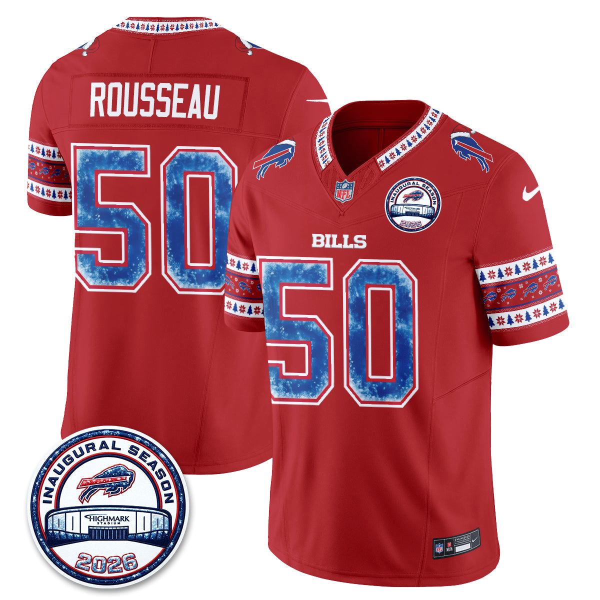 BUF Xmas Edition Vapor Jersey - Stitched