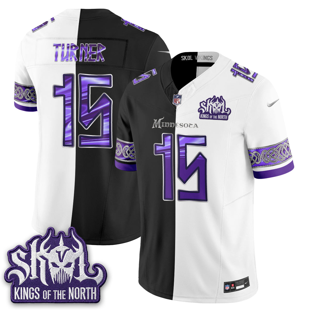 Minnesota Vikings Warrior Split Edition Vapor Jersey - Stitched