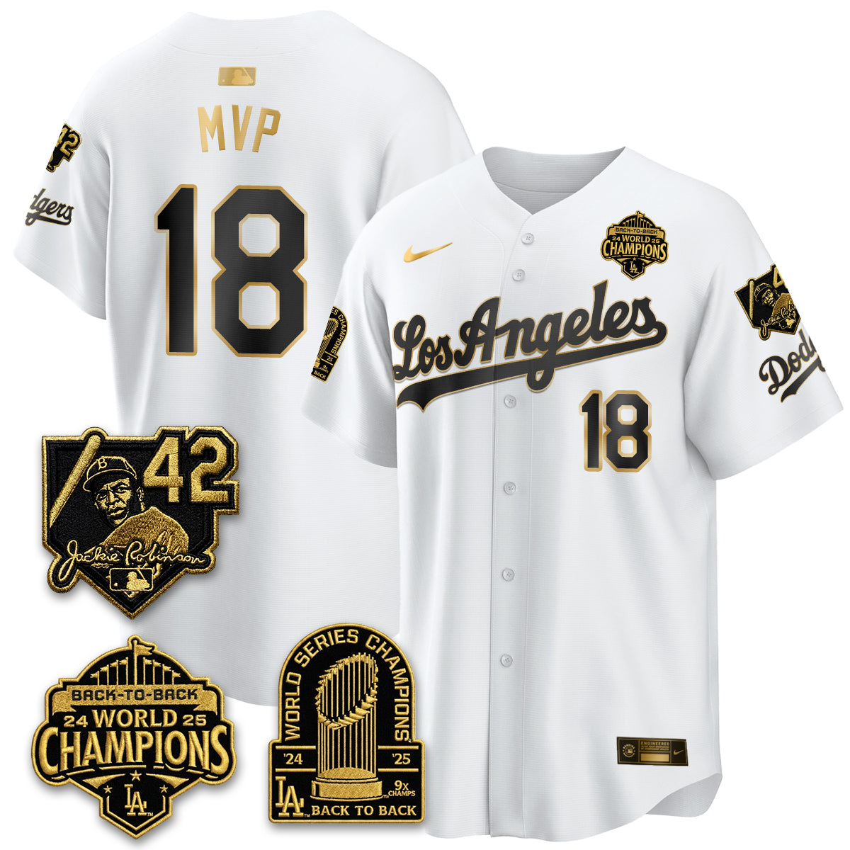 LAD 2026 New Era Gold Collection Vapor Limited Jersey - B2B Champs - All Stitched