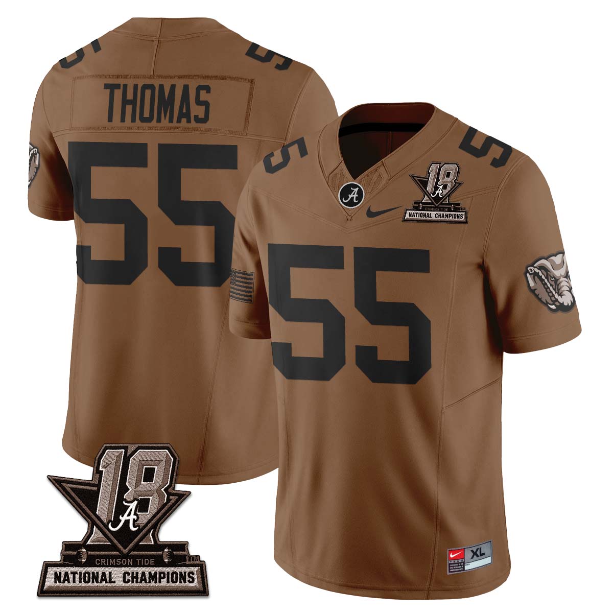 Alabama Crimson Tide 2026 Military Appreciation Vapor Jersey - Stitched