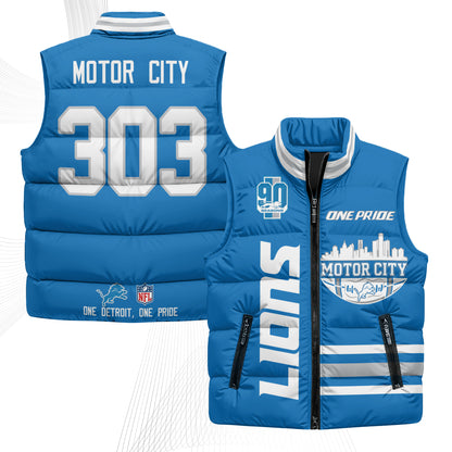 DET Motor City Puffer Vest - Printed