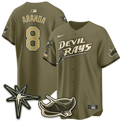 TB New Era Olive 2026 Armed Forces Day Jersey - All Stitched
