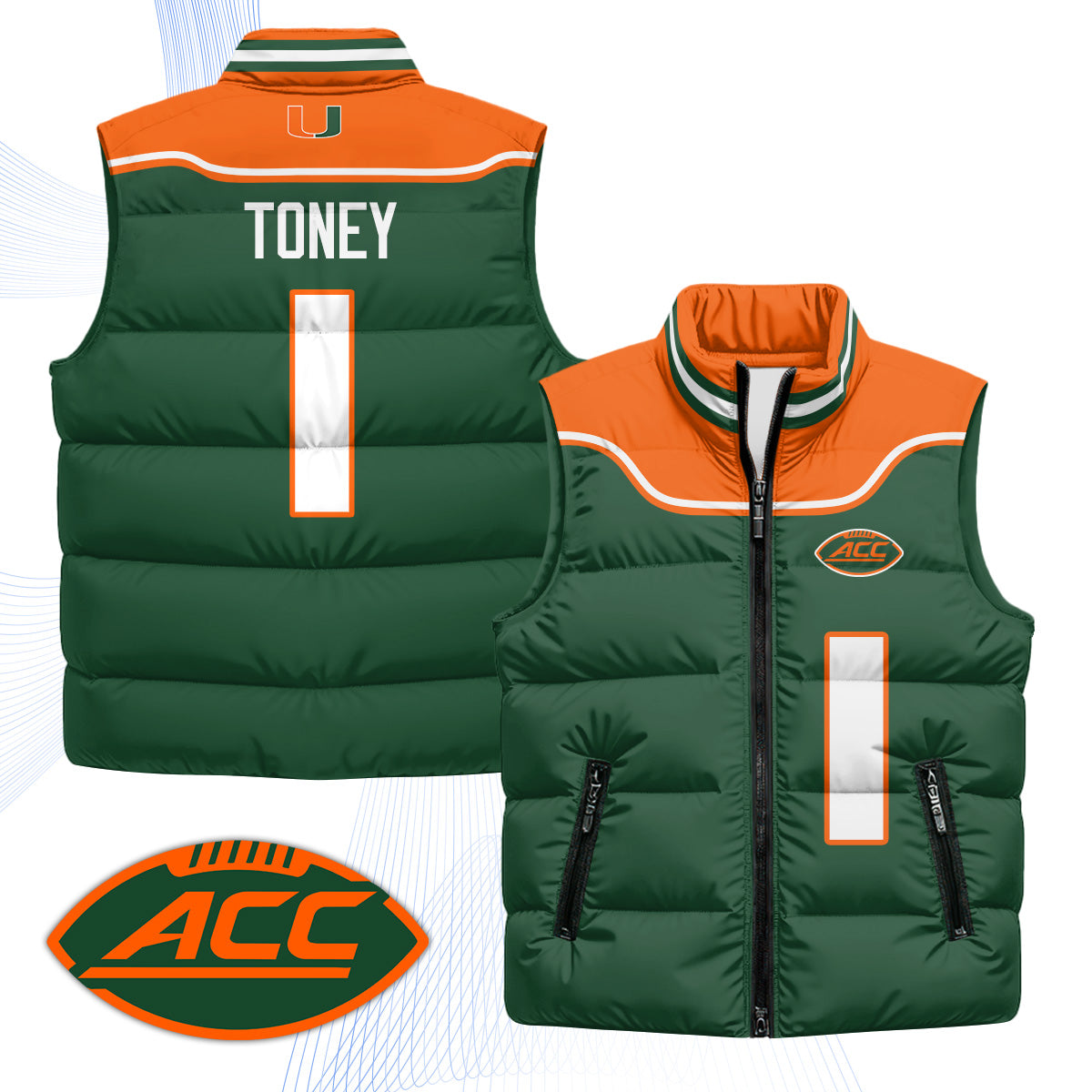 MIA 2001 Throwback Puffer Vest - Printed