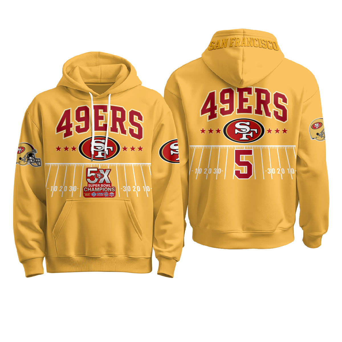 SF 5X SB Fleece Hoodie - Printed