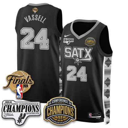 SAS 2026 NBA Western Conference Champions Vapor Jersey V3 - Stitched